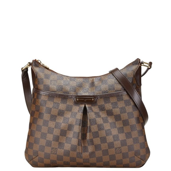 Louis Vuitton Brown Leather Shoulder Bloomsbury Bag Damier PM - Picture 1 of 8